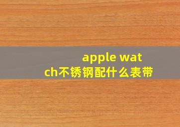 apple watch不锈钢配什么表带